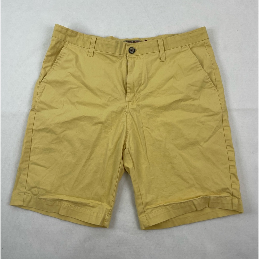 Mens Hudson & Barrow Size 34 Yellow Chino Shorts